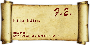 Filp Edina névjegykártya